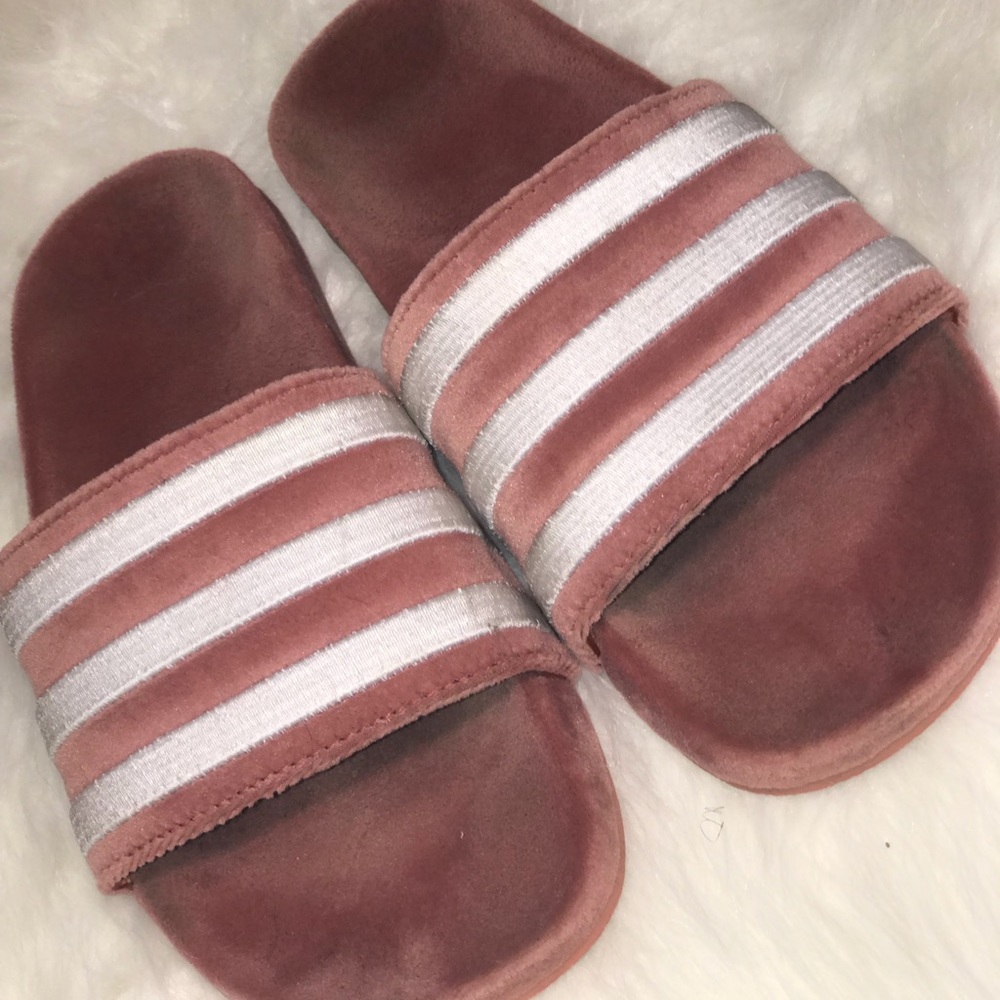 Very gentle used Suede Adidas slides